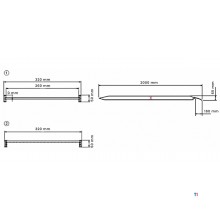 Sæt med faste aluminiumsramper 2000 kg 2000 x 320 mm brugbar bredde 260 mm MW Tools
