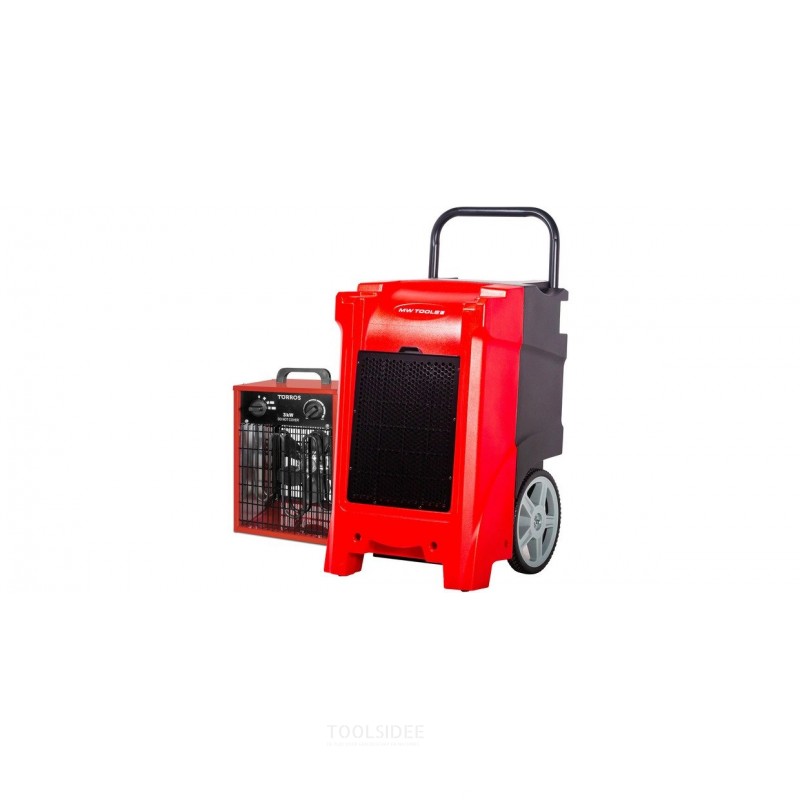 Industriële mobiele bouwdroger PE 90L/dag met pomp en 3 kW warmeluchtblazer elektrisch – Optimale efficiëntie MW Tools