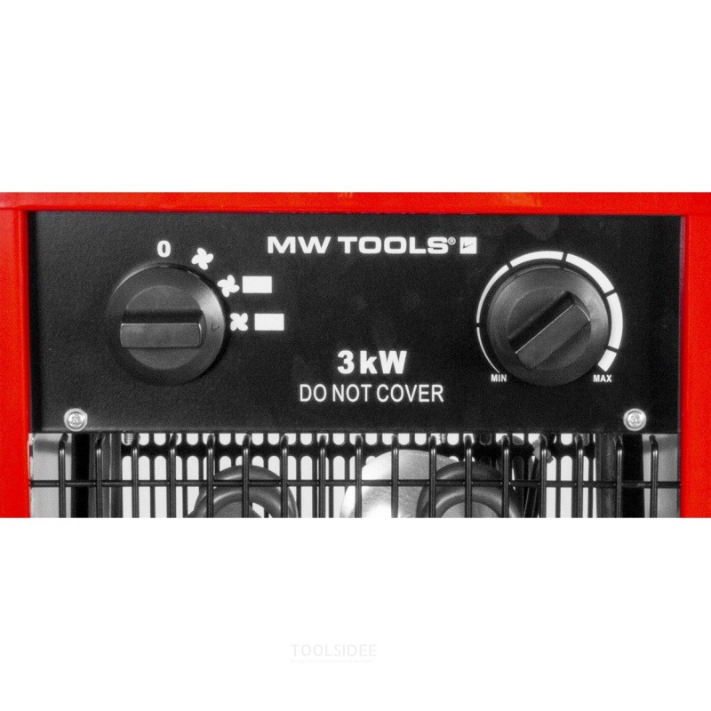 Industriële mobiele bouwdroger PE 90L/dag met pomp en 3 kW warmeluchtblazer elektrisch – Optimale efficiëntie MW Tools