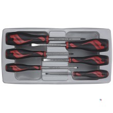 Schroevendraaierset plat, PZ 6dlg Teng Tools