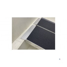 Aluminiums læsserampe 350 kg længde 2100 mm x bredde 760 mm 4-sektioners foldbar MW Tools
