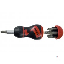 Schroevendraaier-Bitshouder + Bitsen 6dlg Teng Tools