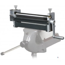 Manuele plaatwals 3 rollen werkbreedte 320 mm plaatdiktes tot 1 mm in staal voor montage in bankschroef  Optimum
