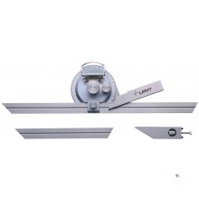 Universele gradenboog / gradenmeter roestvrij staal met gegradueerde omtrek 0-90° en vergrootglas Limit