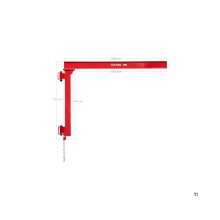Pack wandzwenkkraan 500 kg elektrische kettingtakel 6 m en trolley MW Tools
