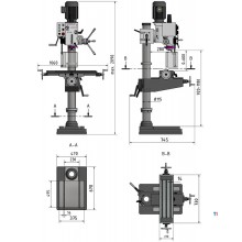 Søjleboring og fræsemaskine til boring op til ø 32 mm MK4/M16 1,5 kW 400V med basistilbehør Optidrill