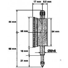 Analoge slagvaste meetklok shock proof Limit