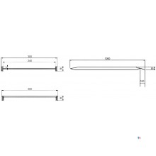 Sæt med korte ramper i aluminium 3000 kg 1260 x 300 mm brugbar bredde 240 mm MW Tools