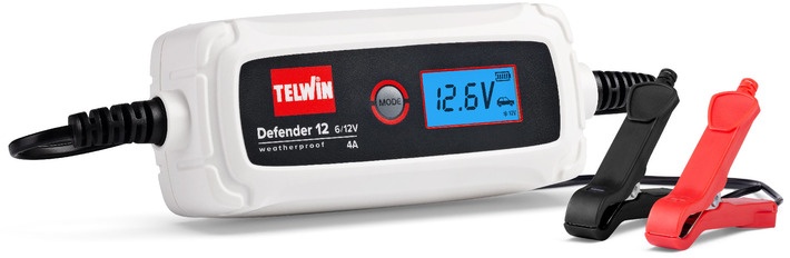 Elektronisk batterioplader vedligeholdelsesoplader 6/12V 2/4A Telwin