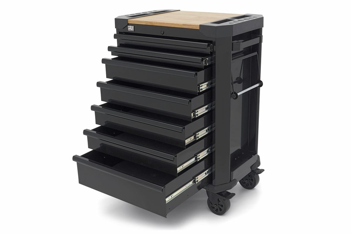HBM gereedschapswagen 7 laden 71 cm zwart HBM gereedschapswagen 7 laden 71 cm zwart