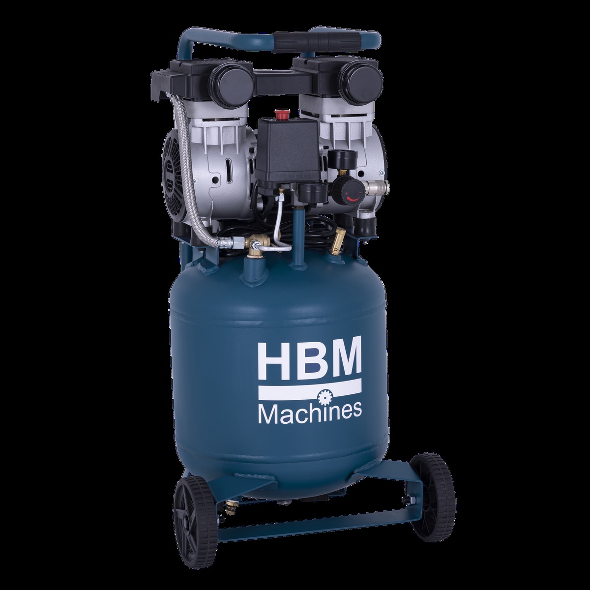 HBM lodret støjsvag kompressor, 24 liter. HBM lodret støjsvag kompressor, 24 liter.