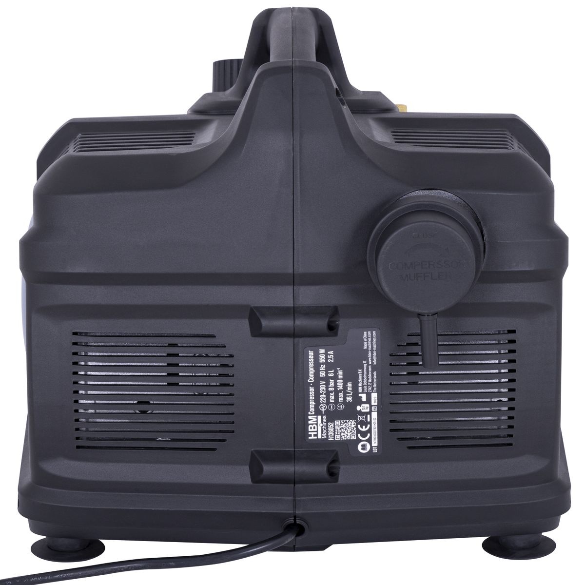 HBM stille kompressor 6 liter 75 dB