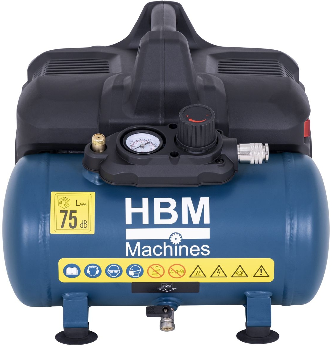 HBM stille kompressor 6 liter 75 dB