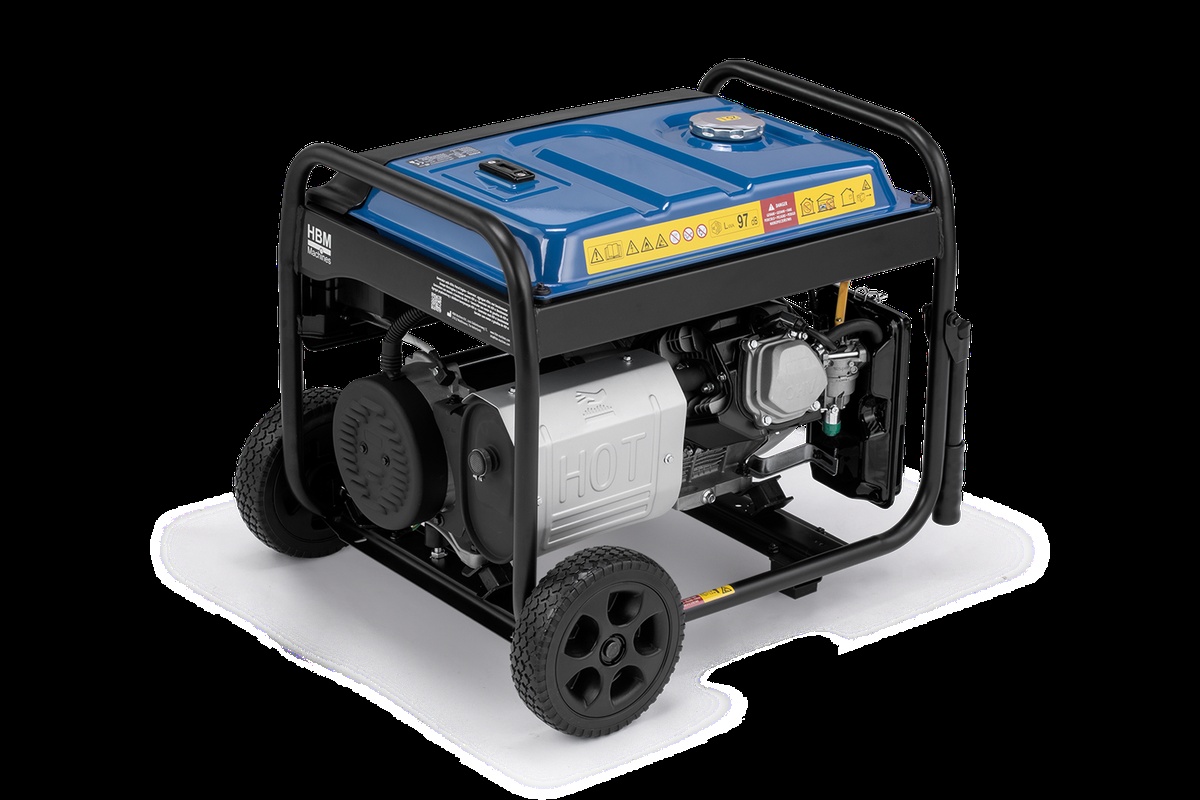 HBM aggregat, generator 459 cc med benzinmotor 230/400V 8000W. HBM aggregat, generator 459 cc med benzinmotor 230/400V 8000W.