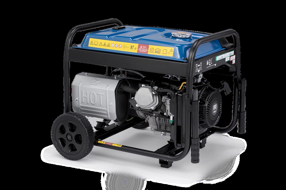 HBM aggregat, generator 459 cc med benzinmotor 230/400V 8000W. HBM aggregat, generator 459 cc med benzinmotor 230/400V 8000W.