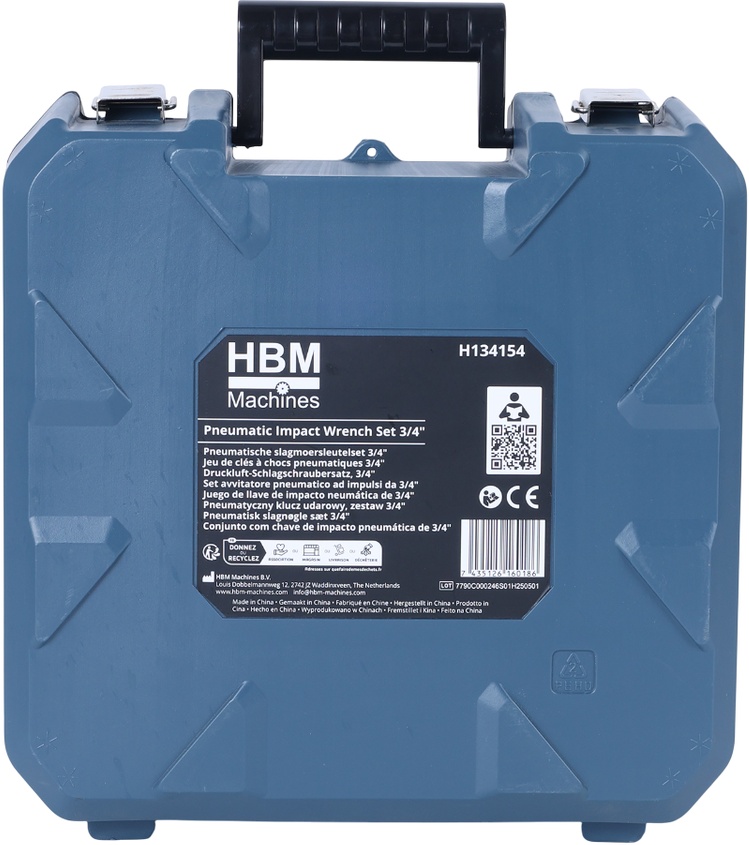 HBM pneumatisk slagskruenøglesæt 3/4 inch