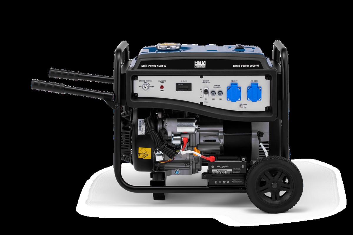 HBM aggregat, generator 322 cc med benzinmotor 230V 5500W. HBM aggregat, generator 322 cc med benzinmotor 230V 5500W.
