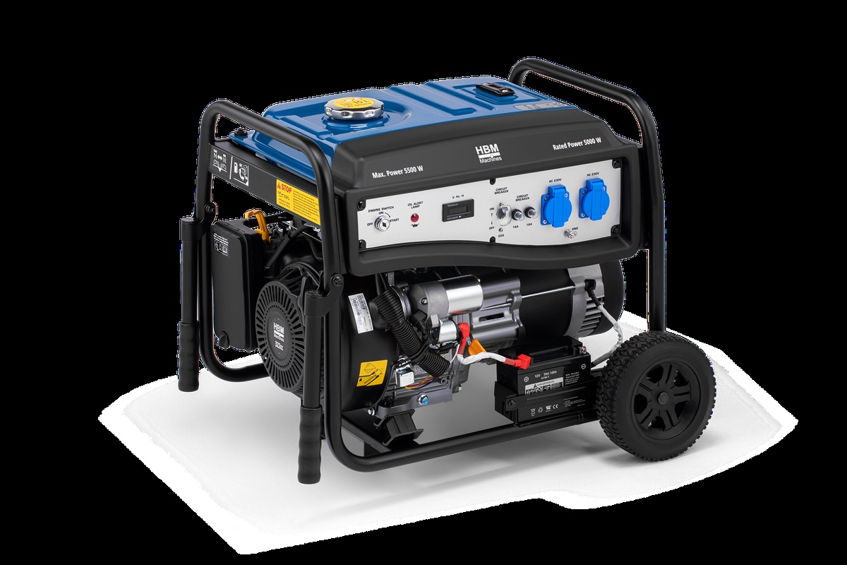 HBM aggregat, generator 322 cc med benzinmotor 230V 5500W. HBM aggregat, generator 322 cc med benzinmotor 230V 5500W.