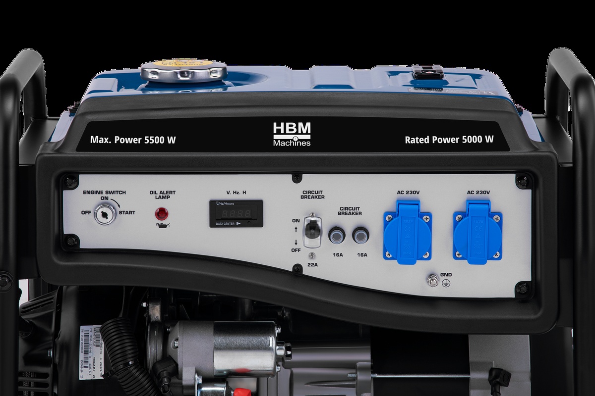HBM aggregat, generator 322 cc med benzinmotor 230V 5500W. HBM aggregat, generator 322 cc med benzinmotor 230V 5500W.