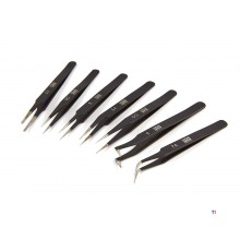  HBM Professional 7-osainen antimagneettinen ruostumattomasta teräksestä valmistettu pinsettisarja