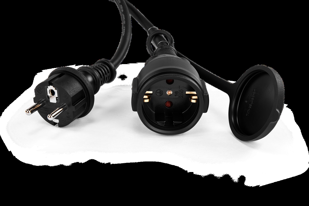 HBM forlængerledning H07RN-F 3G1.5mm² 1-voudig IP44 5m HBM forlængerledning H07RN-F 3G1.5mm² 1-voudig IP44 5m