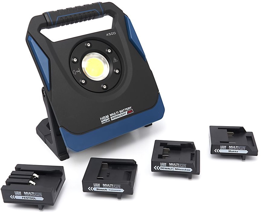 HBM LED multi batteribyggelampe 45W 5000 lumen 5000K klasse 3