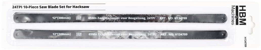 HBM savklingesæt til buehåndsav, 24TPI, 10-delt.