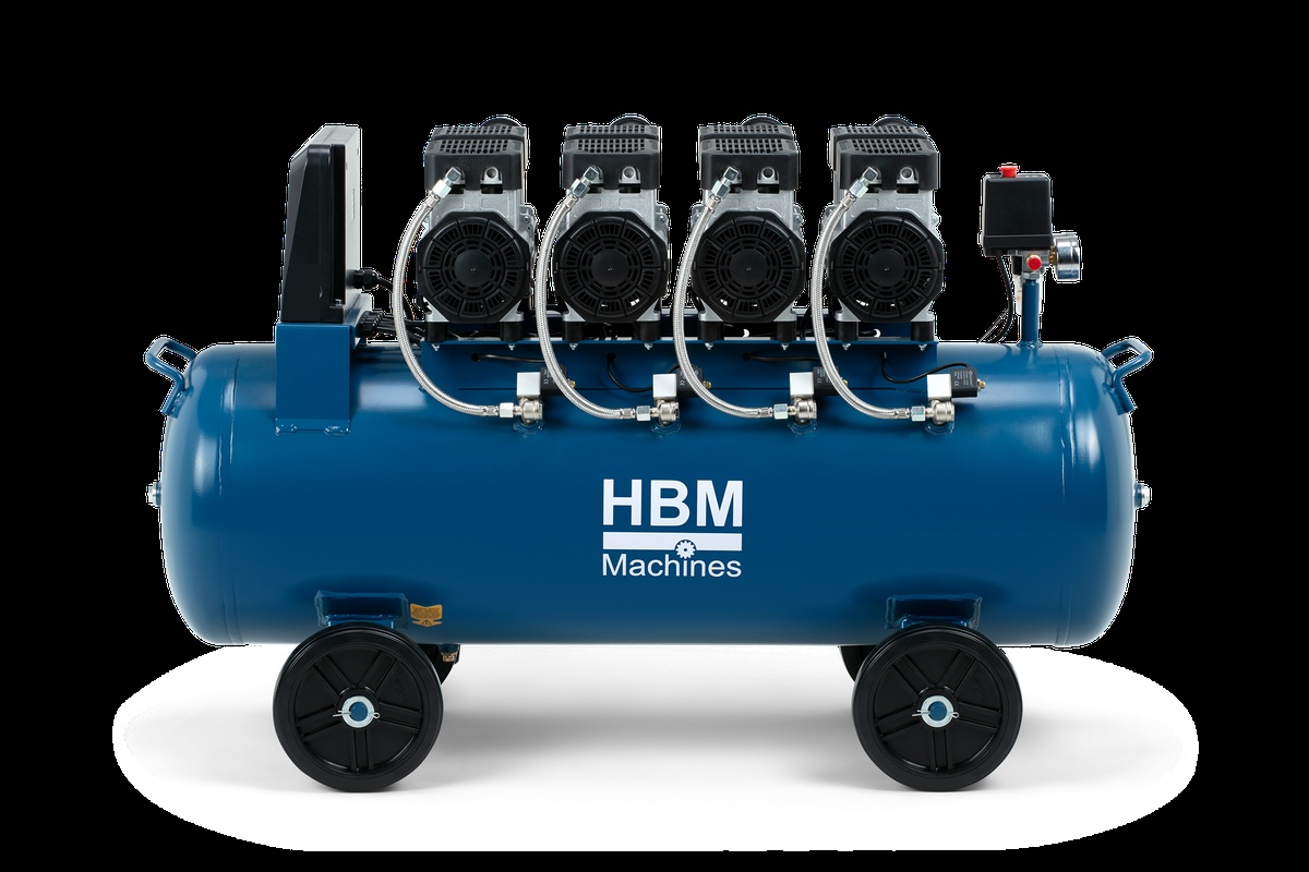 HBM lydsvag kompressor, 4PK, 120 liter.