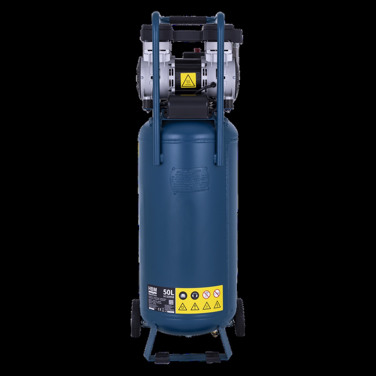 HBM vertikal stille kompressor, 50 liter. HBM vertikal stille kompressor, 50 liter.