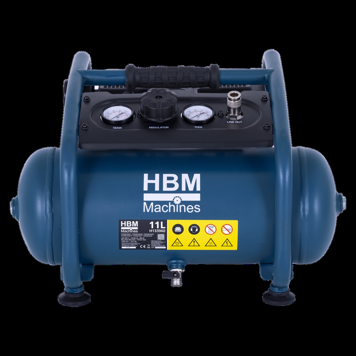HBM støjsvag kompressor, 11 liter. HBM støjsvag kompressor, 11 liter.