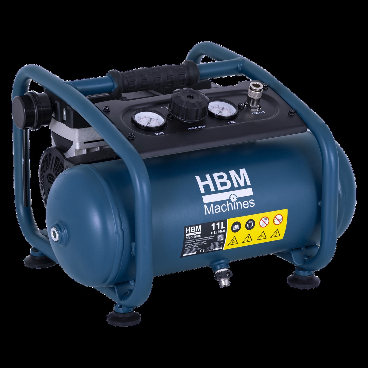 HBM støjsvag kompressor, 11 liter. HBM støjsvag kompressor, 11 liter.