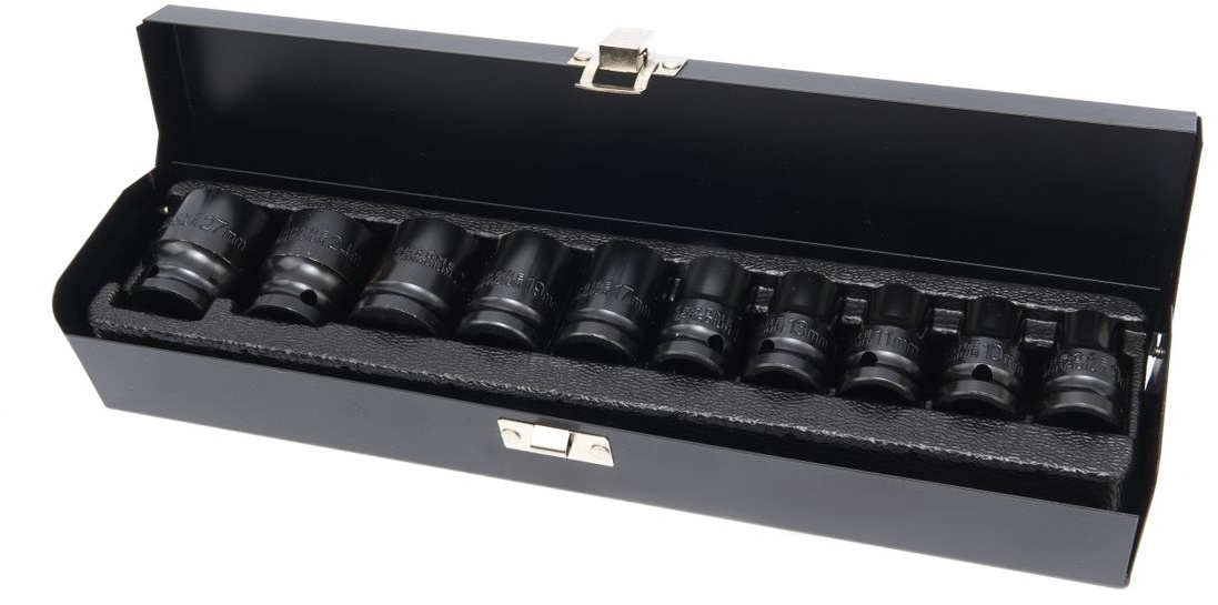 HBM krafttopnøglesæt 1/2 inch, 10-delt.