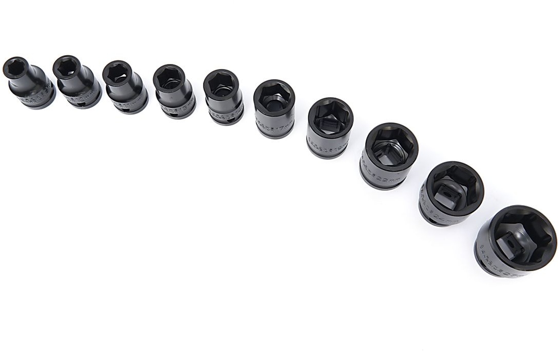 HBM krafttopnøglesæt 1/2 inch, 10-delt.