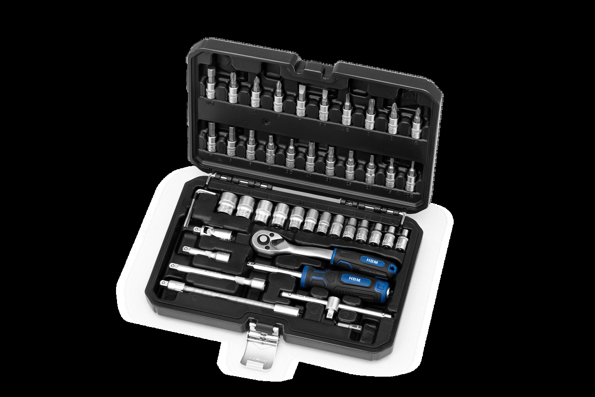 HBM topnøglesæt 46-delt.