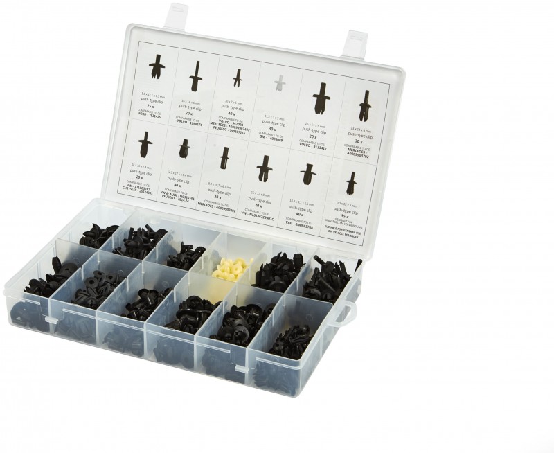 HBM Assortiment Push Pin Rivets 350-delig voor Gereedschapswand