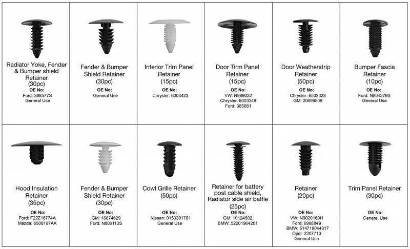 HBM 340-delige Assortiment Universele Bekleding Clips