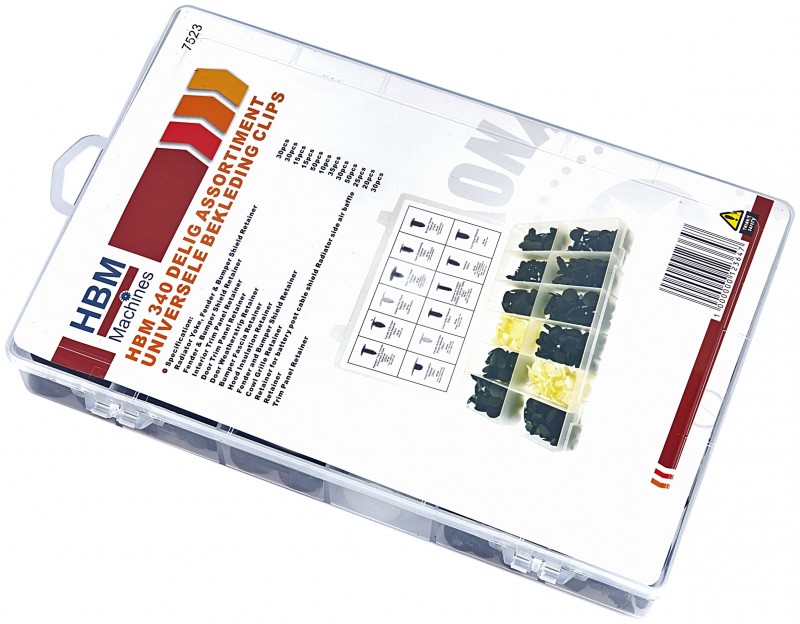 HBM 340-delige Assortiment Universele Bekleding Clips