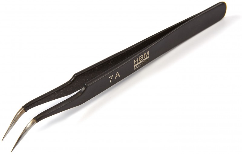 HBM Professionel Antimagnetisk RVS Pincet med Bøjet Næb HBM Professionel Antimagnetisk RVS Pincet med Bøjet Næb