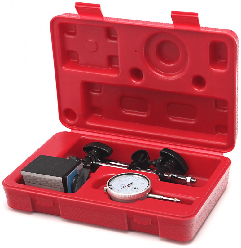 HBM Magneetklokstandaard met meetklok, 3-delig, millimeter, 21,5 x 23,1 x 7 cm