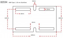 HBM Type 1 Boremaskineklemmer 80 mm Klembredde