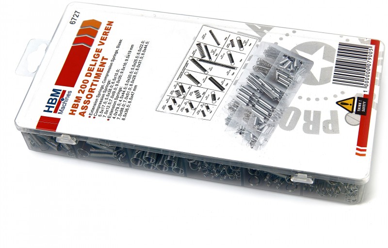 HBM 200-delige Veren Assortiment voor Gereedschapswand
HBM 200-delige Veren Assortiment voor Gereedschapswand