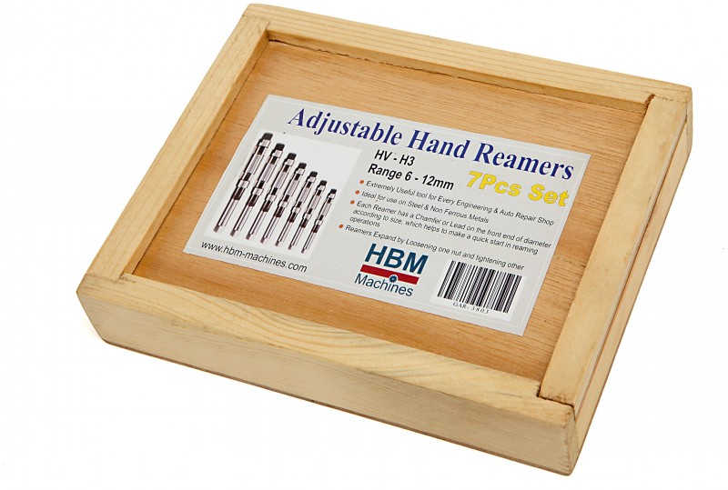 HBM 7-delige verstelbare ruimerset 6-12 mm
