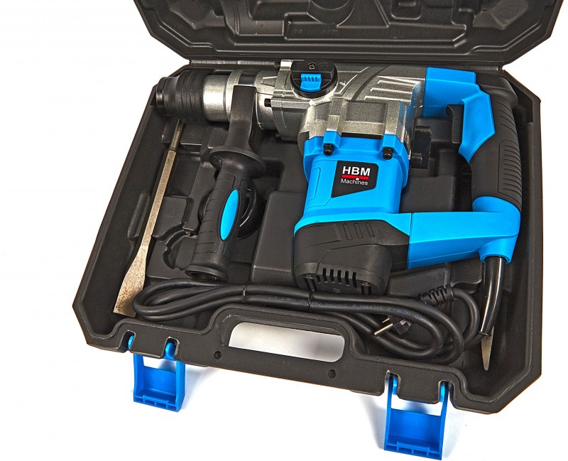 HBM 1050 W boorhamer / klopboorhamer SDS Plus 28 mm met opbergkoffer