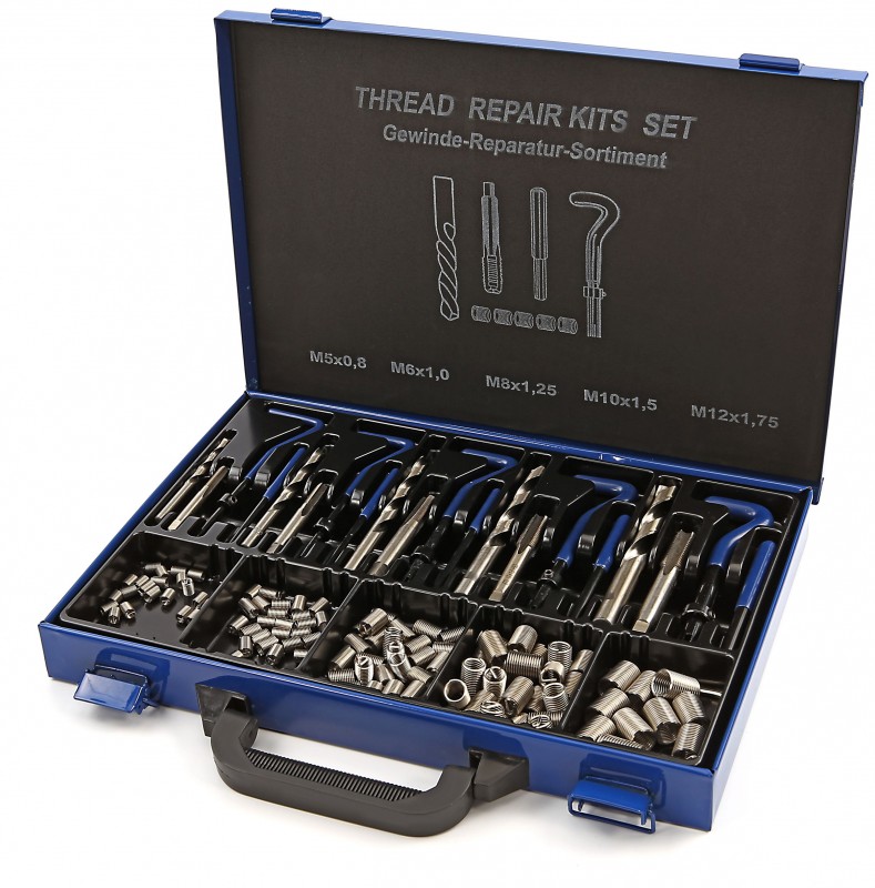 HBM M5-M12 Schroefdraad Reparatieset met Lange D2 Draadbussen, Set HBM M5-M12 Schroefdraad Reparatieset met Lange D2 Draadbussen, Set