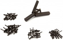 HBM Popnageltang Set met 40 Kunststof Popnagels