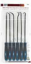 HBM 6-delige extra lange pick- en hakenset 250 mm, haakdiameter 3,5 mm