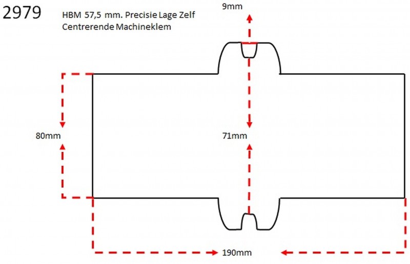 HBM Precisie Lage Zelfcentrerende Machineklem 70 mm - Max. opening 70 mm, 102,5 x 102,5 mm