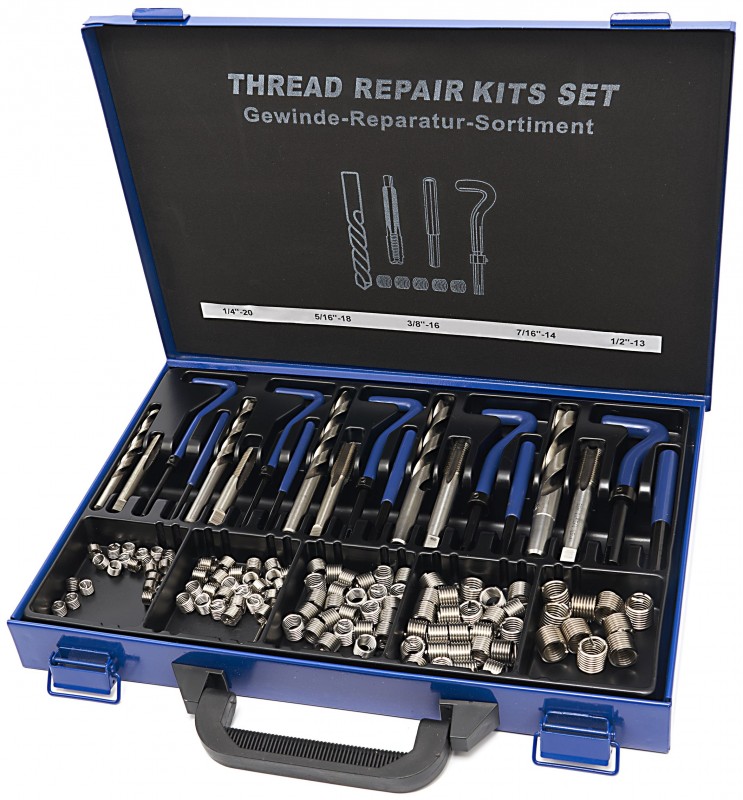 HBM UNC schroefdraad reparatieset met opbergkoffer HBM UNC schroefdraad reparatieset met opbergkoffer