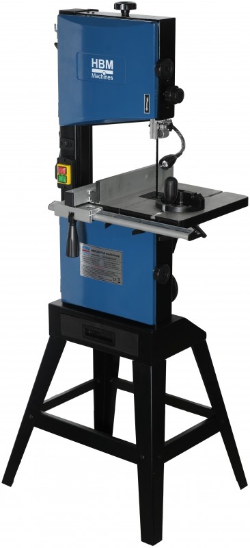 HBM hout lintzaag 250 mm, 375 W, 230 V, kantelbaar, verlichting, 800 m/min, 150 mm snijbereik, stofzuigeraansluiting
