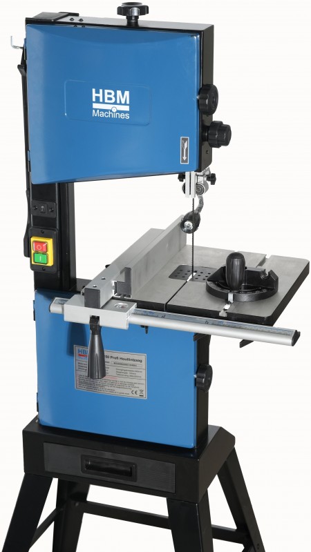 HBM hout lintzaag 250 mm, 375 W, 230 V, kantelbaar, verlichting, 800 m/min, 150 mm snijbereik, stofzuigeraansluiting